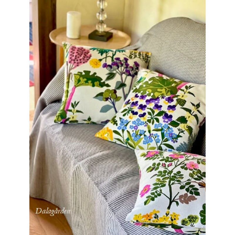 JK-19 ヨブス クッションカバー45 ルバーブ ナチュラル | ダーラナガーデン