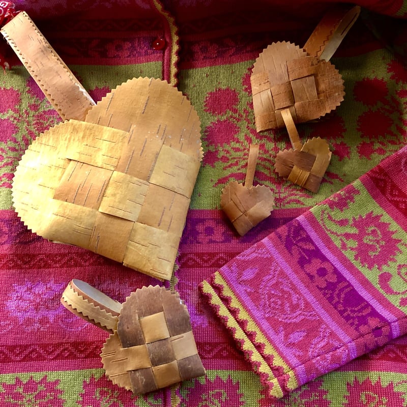 スウェーデン製 白樺のハートオーナメント | ダーラナガーデン