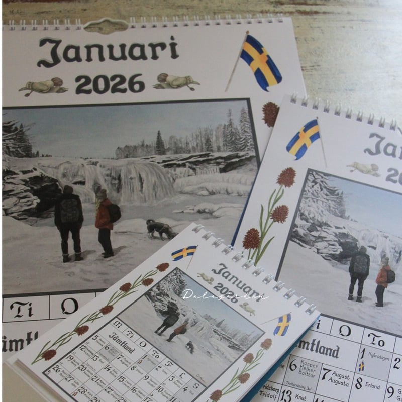 スウェーデンカレンダー 【A3サイズ】 壁掛け用 2026年 | ダーラナガーデン