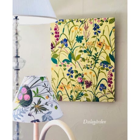 DP-05　ファブリックパネル　バラとユリ　黄色