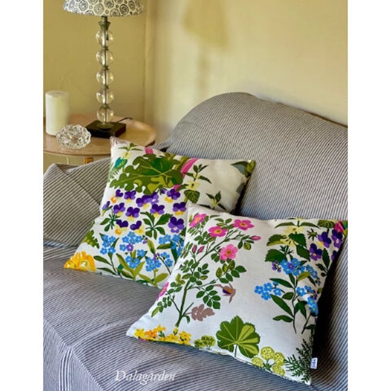 JK-19 ヨブス クッションカバー45 ルバーブ ナチュラル | ダーラナガーデン