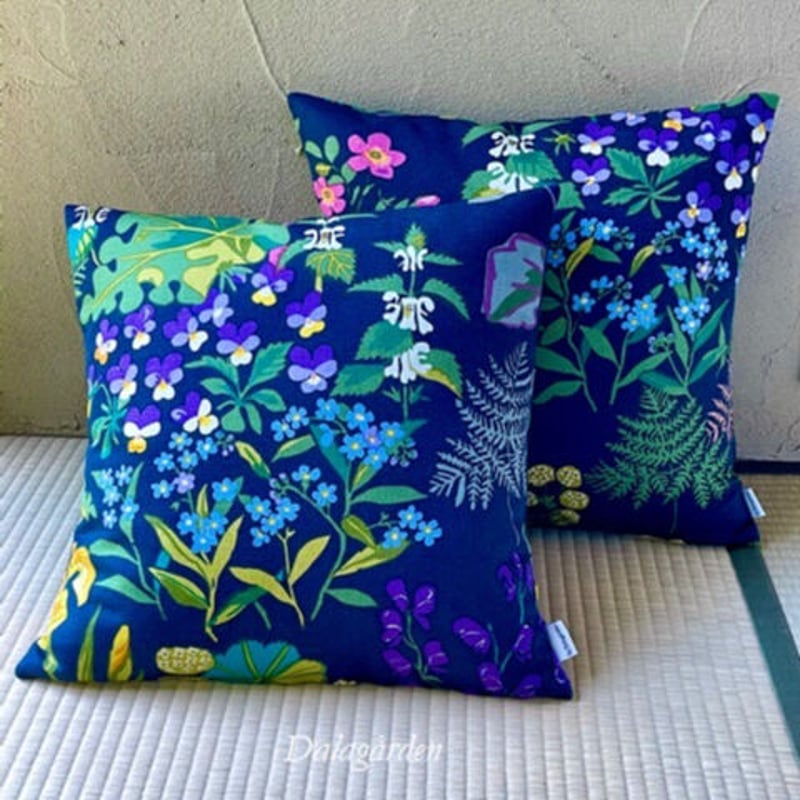 JK-17 ヨブス クッションカバー45 ルバーブ 黒緑 | ダーラナガーデン