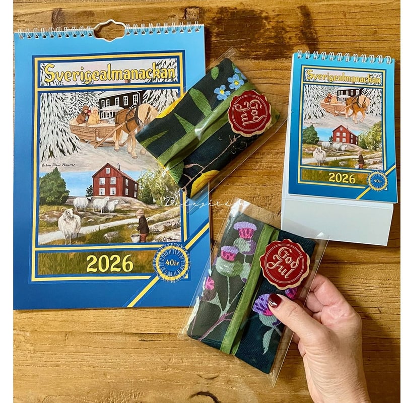 スウェーデンカレンダー 【A3サイズ】 壁掛け用 2026年 | ダーラナガーデン