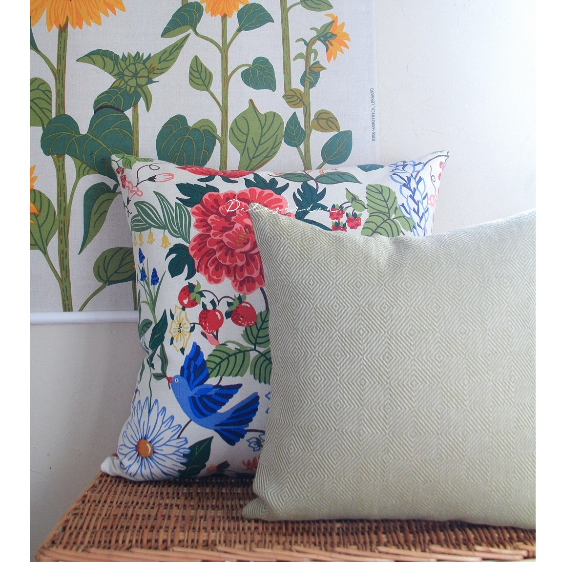 ヨブス（Jobs） クッション JK-43 ヨブス コンビクッションカバー60 おじいさんの庭