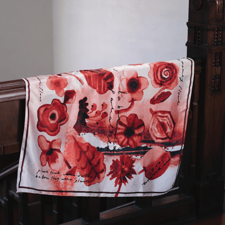 printed scarf 〈botanica paralella〉2026SS new!