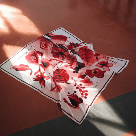 printed scarf 〈botanica paralella〉2026SS new!