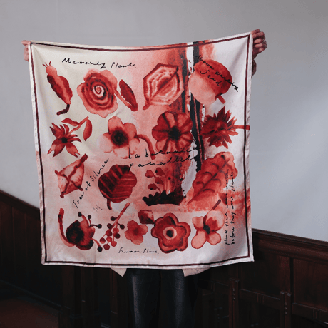 printed scarf 〈botanica paralella〉2026SS new!