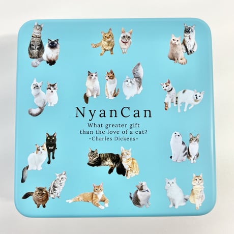オリジナルねこ柄缶 ”NyanCan”キャンディセット【Blue】