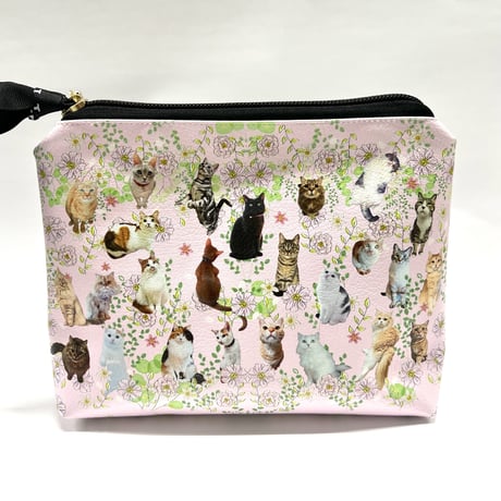 NyanCon Happy Cats Garden "Pouch" 【Pink】