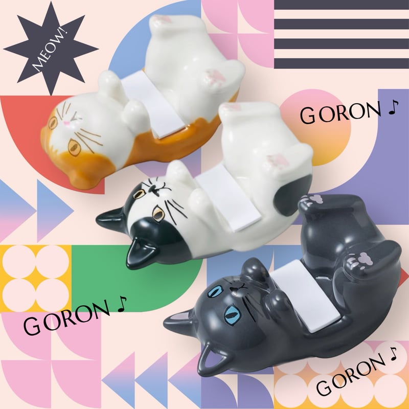 猫型【ゴロンスタイル】モバイルスタンド | NyanCon.Shop