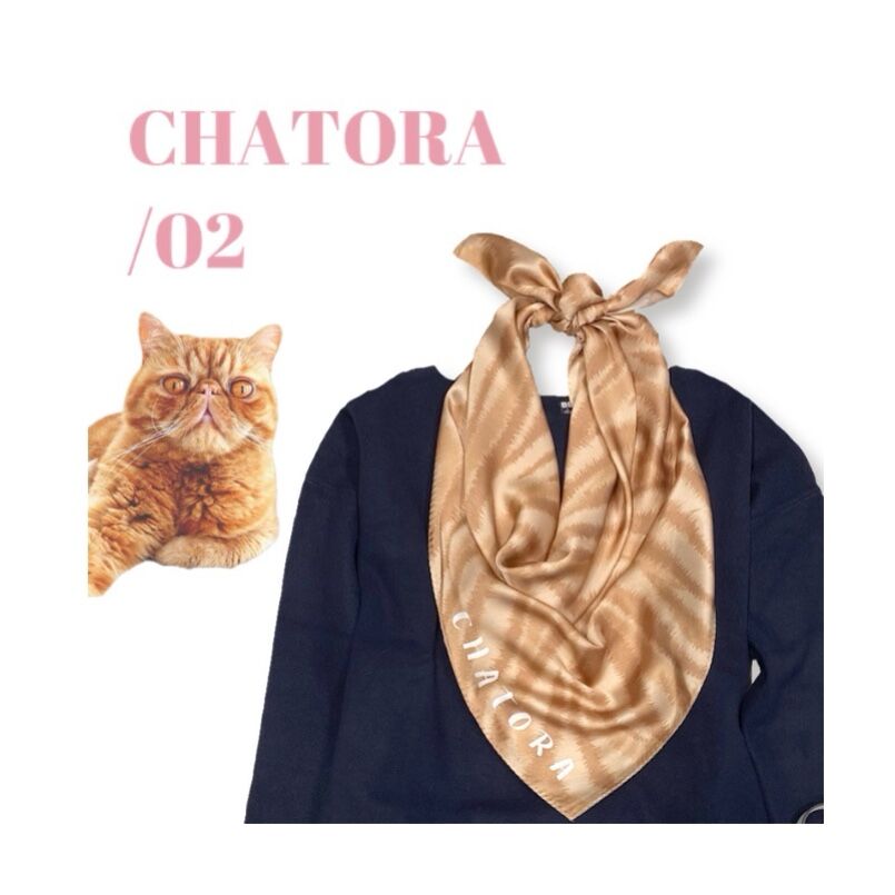 ねこ柄スカーフ【CHATORA】 | Première produced by NyanCon