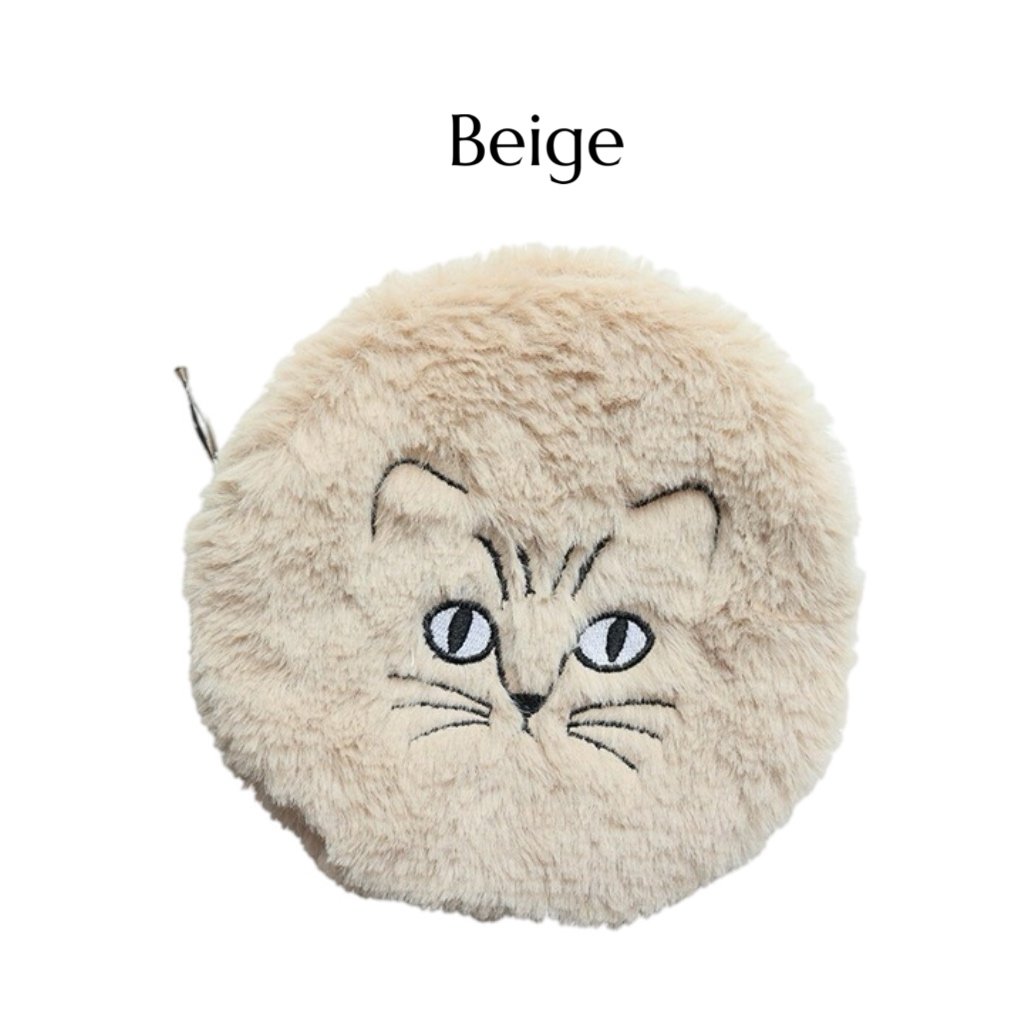 ふわふわ丸形猫ポーチ【【松尾ミユキ】Fluffy Circular Pouch | NyanC