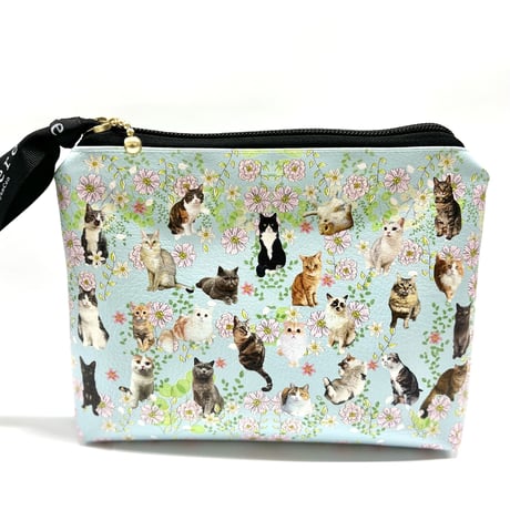 NyanCon Happy Cats Garden "Pouch" 【Blue】