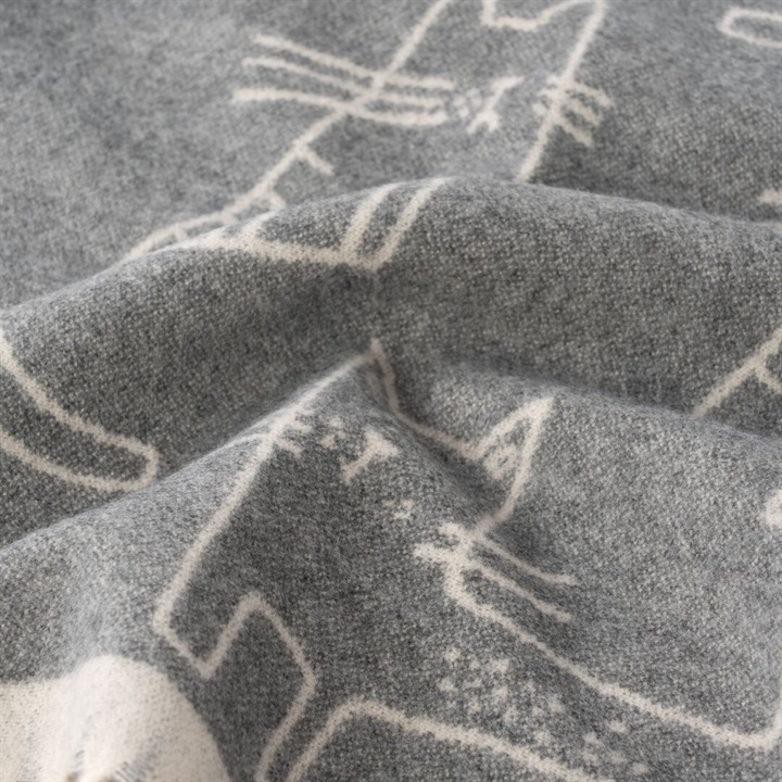 cooco】 猫柄フリンジストール / グレー | NyanCon.Shop