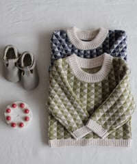Baby geometric merino wool jumper