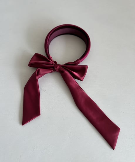 Velvet ribbon headband (black)