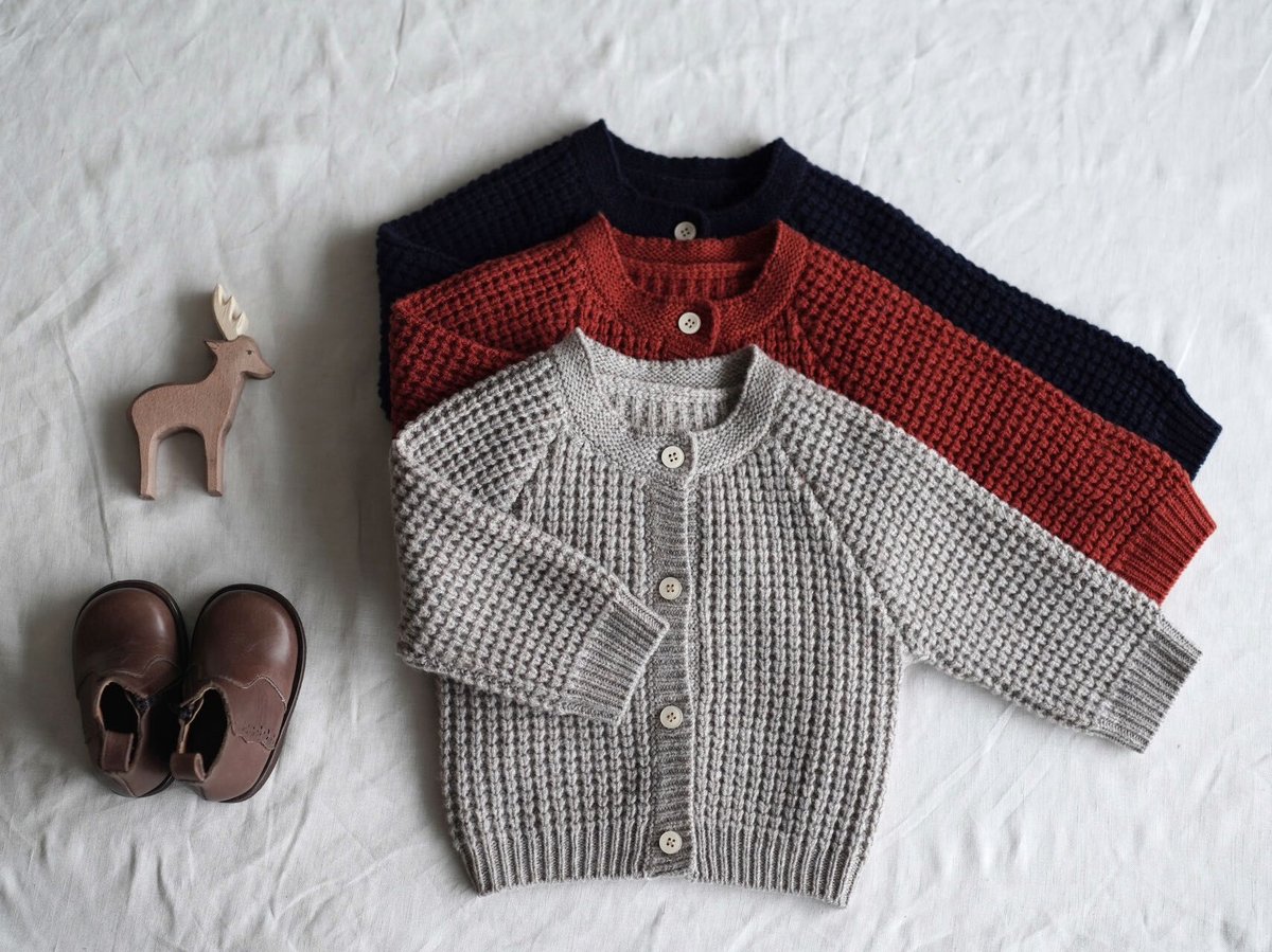 Baby merino wool cardigan mes kids des fleurs