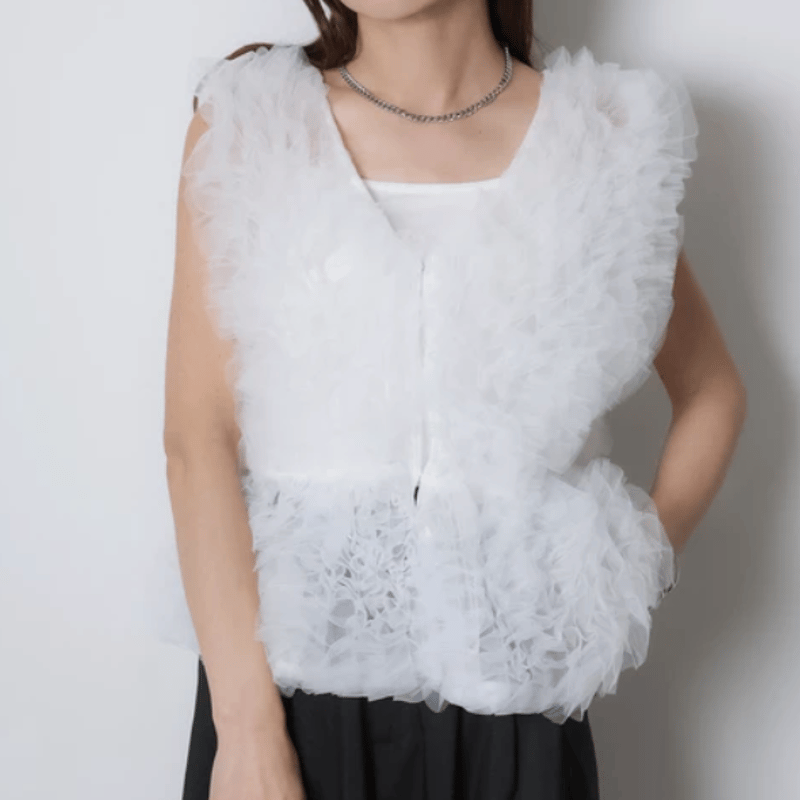 チュールベスト×長袖TシャツSET | Minayo Select