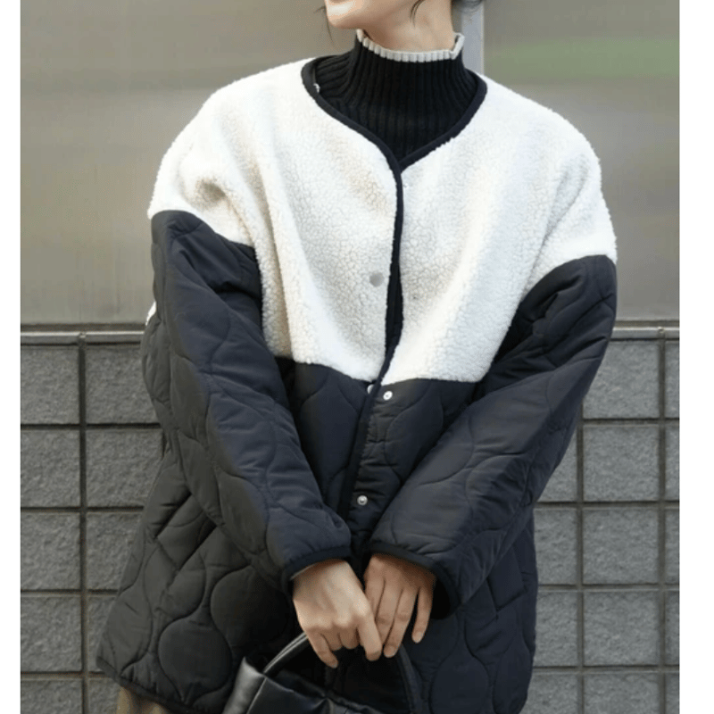 【美品】キルティング ノーカラー ブルゾン Pierrot（ピエロ） ブルゾン アウター ノーカラーフレアキルティング