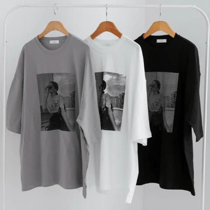 モノクロトンプリントTシャツ | Minayo Select
