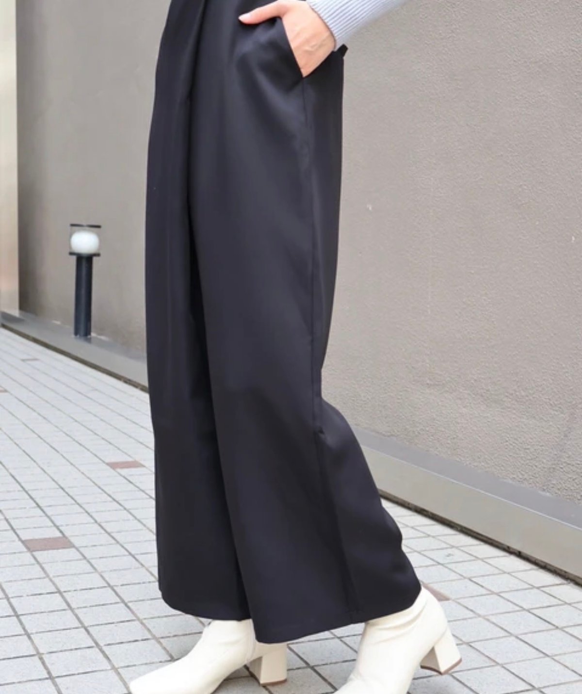 スカラップポケット付きサロペットパンツ | Minayo Select