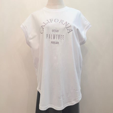 ロゴ刺繍フレンチTシャツ