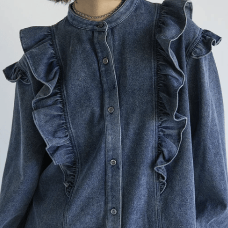 フリルデニムシャツ | Minayo Select
