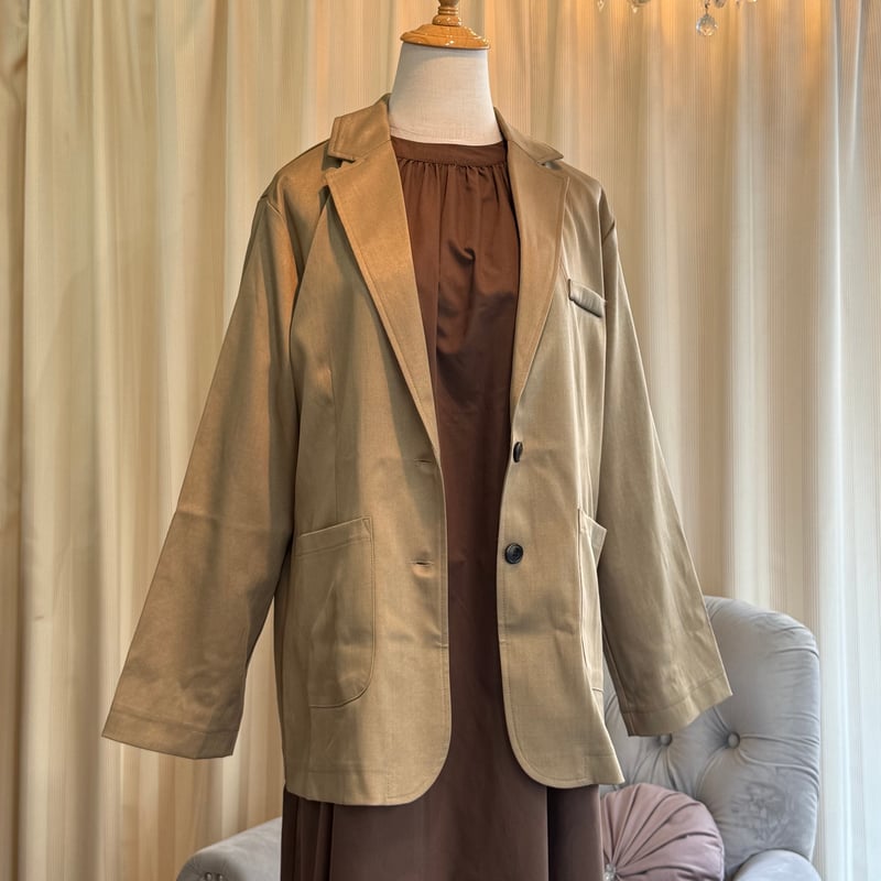 ポケット シングル ジャケット セットアップ対応】コーデュロイパッチ