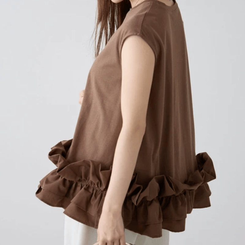 マルニ フリルボンディングノースリーブトップス 38 マルニ(MARNI)マルニ ノースリーブ フリル ワンピース ワンピース 衣料