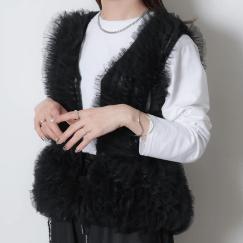 チュールベスト×長袖TシャツSET | Minayo Select