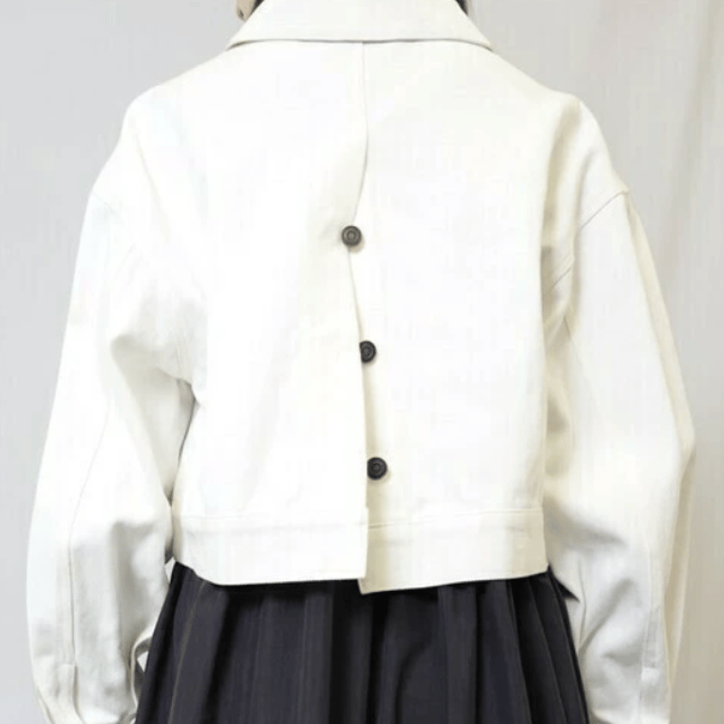 tageechita　バルーンヘム デザインショートジャケット MIXED DESIGN SHORT JACKET / ミックスデザインショートジャケット