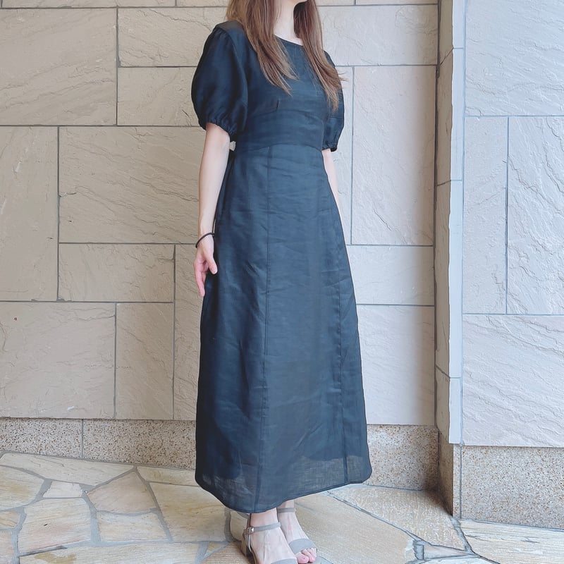 ウエストリボンリネンワンピース | Minayo Select