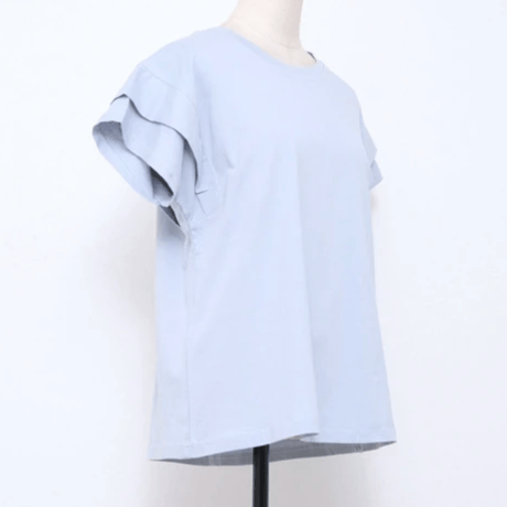 レイヤードデザイン袖Tシャツ