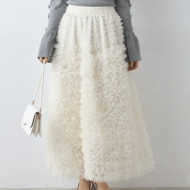 ポイントパールチュールスカート | Minayo Select