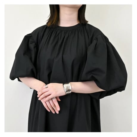 【SUMMER SALE】T/Cブロード　2WAYボリュームスリーブワンピース