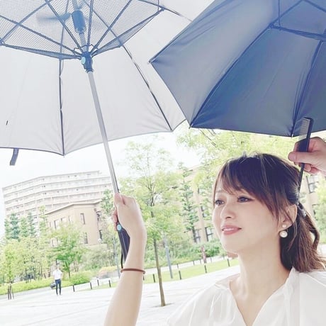 扇風機付き日傘　晴雨兼用　60cm【ブラック】(HHLG2150)