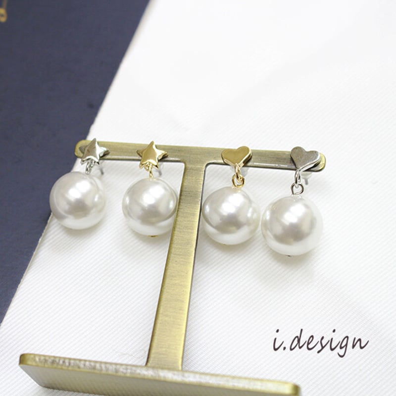 大粒パール＆スターピアス | Minayo Select