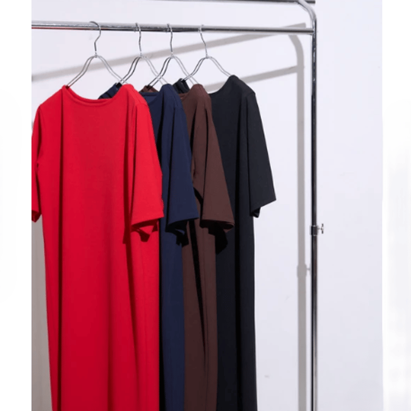 カットジョーゼット5分袖ワンピース | Minayo Select