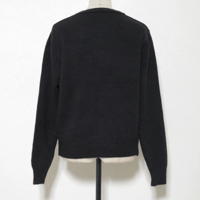 ハート刺繍＆ボタンカーディガン | Minayo Select