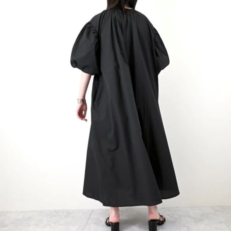 【SUMMER SALE】T/Cブロード　2WAYボリュームスリーブワンピース