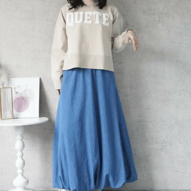 萌 デニム バルーンスカート デニムバルーンスカート | Minayo Select