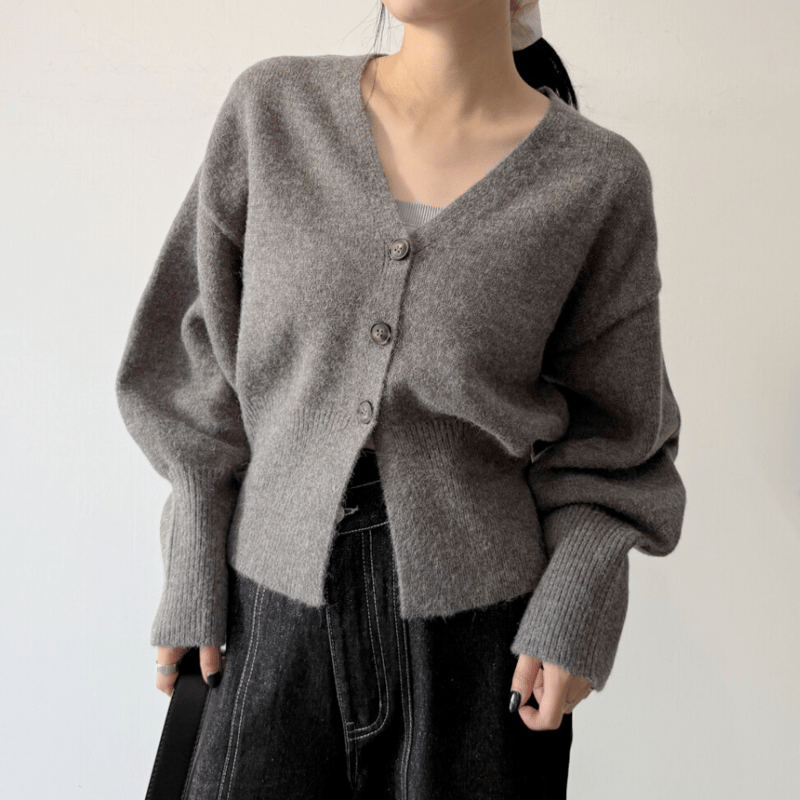 アルパカタッチVネックカーディガン | Minayo Select