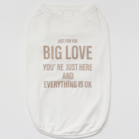 【犬用】適温キープ・BIG　LOVE　Tシャツ【ベージュ】cn-1051-be