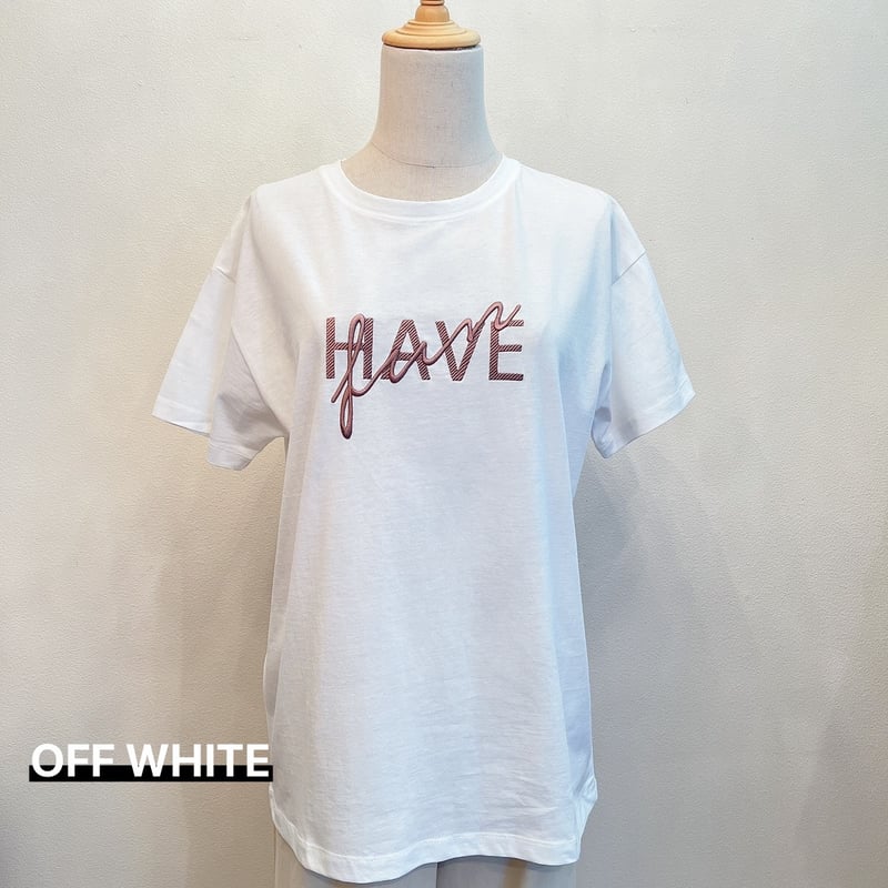 ロゴ刺繍デザインTシャツ | Minayo Select