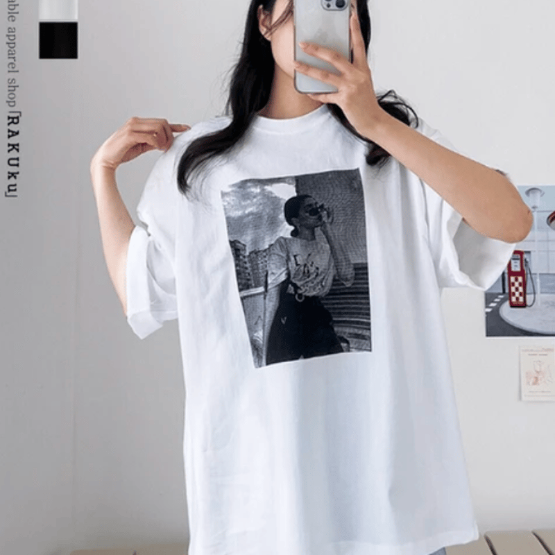 モノクロトンプリントTシャツ | Minayo Select