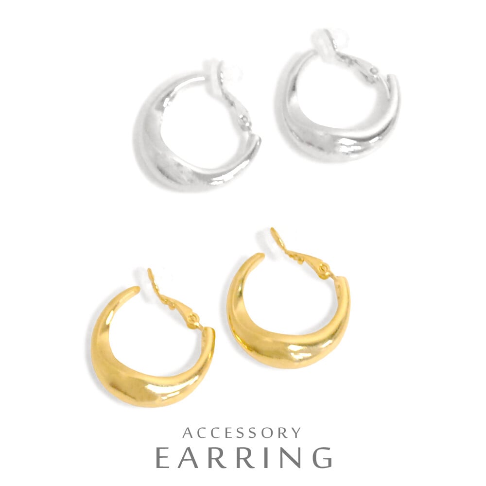 変形プランプメタルフープイヤリング | Minayo Select