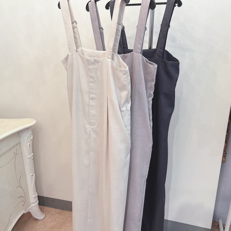 ■渡辺美奈代セレクトショップ■ハイウエストロングジャンパースカート■ ハイウエストロングジャンパースカート | Minayo Select
