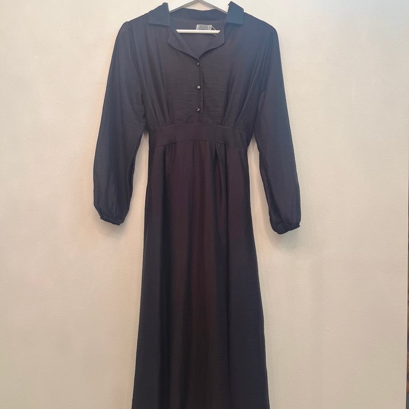 mame くるみボタンワンピース　サイズ2 JUNOAH（ジュノア）の「スキッパーくるみボタンワンピース
