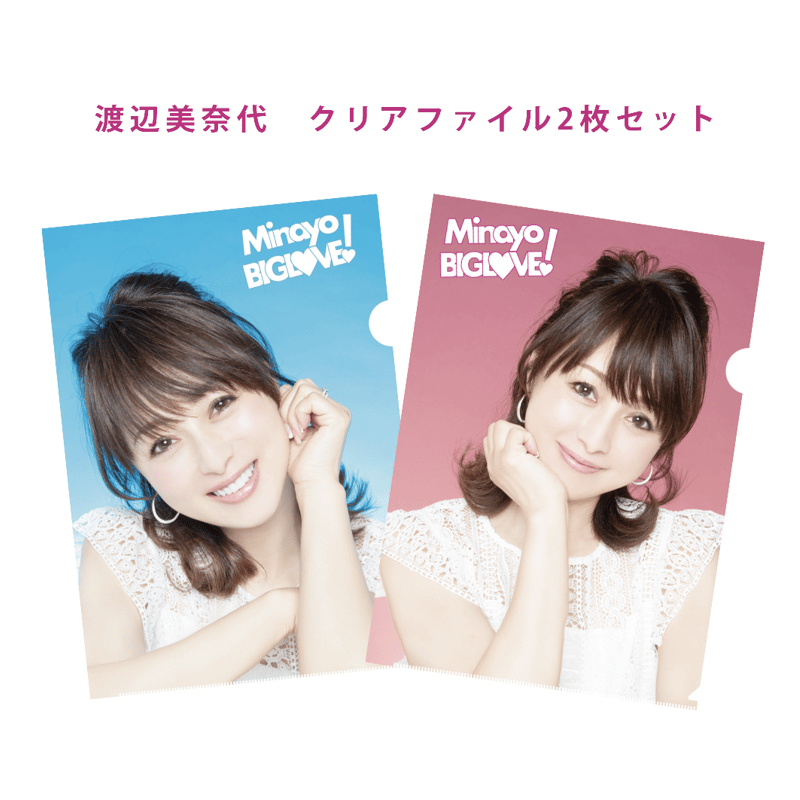 渡辺美奈代デビュー35周年記念 「BIG LOVE」374クリアファイル2枚