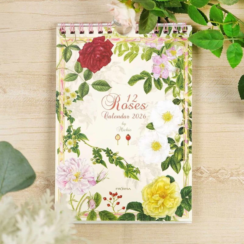 渡辺美奈代本人の直筆サイン入り】2026年ローズカレンダー クラシック